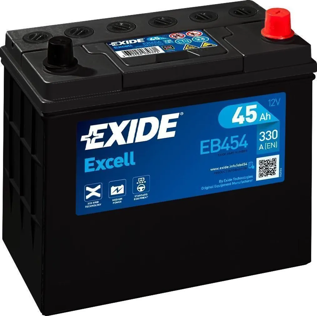 AUTOAKU EXIDE EXCELL 45AH 330A 237X127X227MM