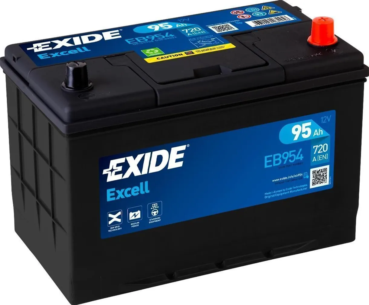 AUTOAKU EXIDE EXCELL 95AH 720A 306X173X222MM