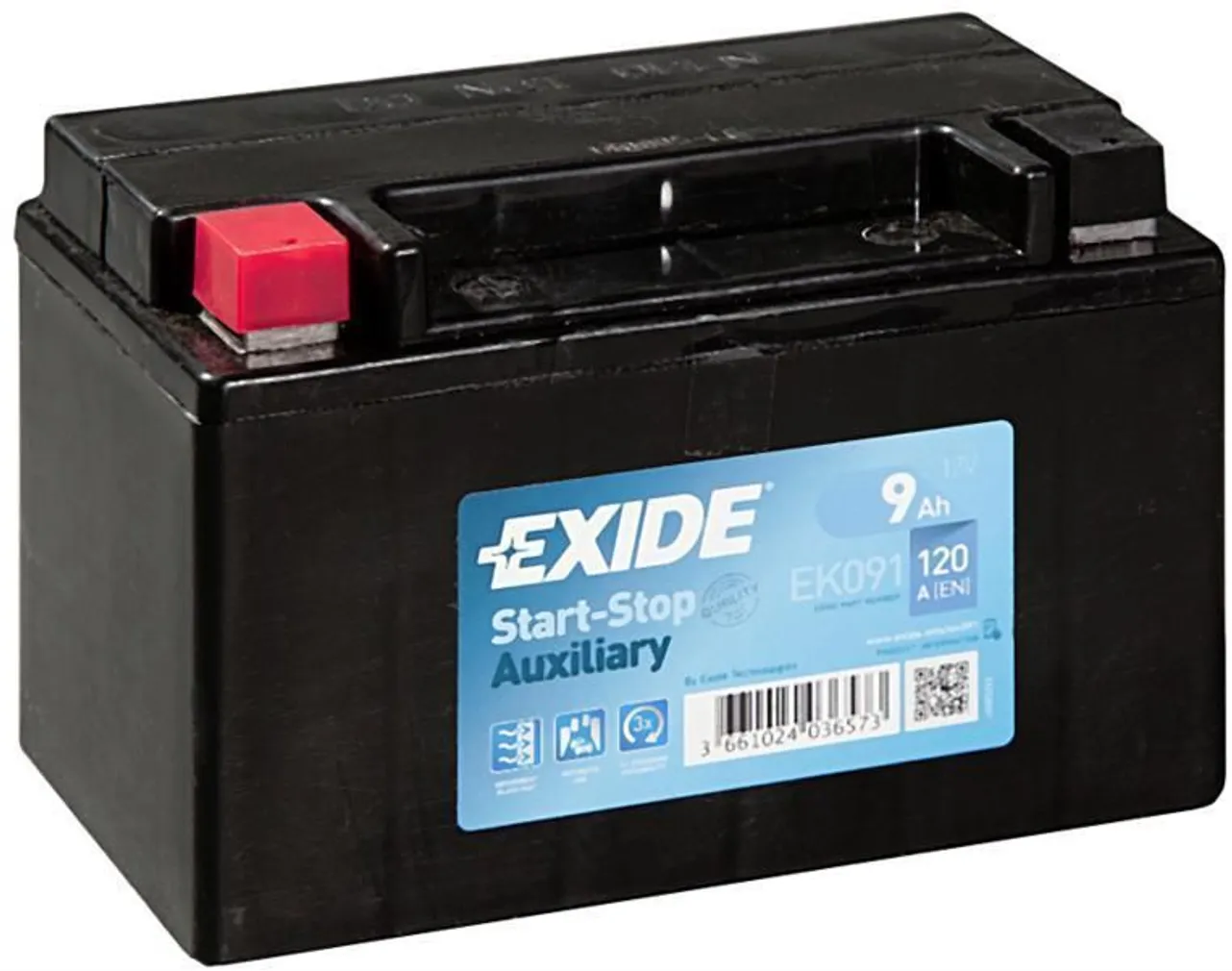 AUTOAKU EXIDE AGM 9AH 120A 150X90X105MM