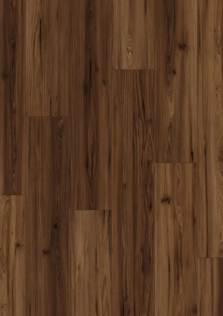 LAMINAATPARKETT LOC PLUS 8MM AQUA+ BURANO DARK BROWN ELM 1-LIPP