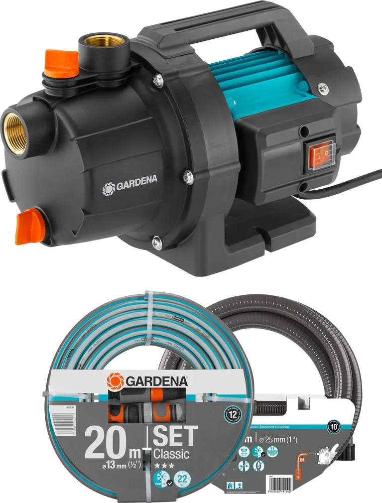 KASTMISPUMP GARDENA 3000/4 600W 3000L/H 7/35M VOOLIKUKOMPLEKT