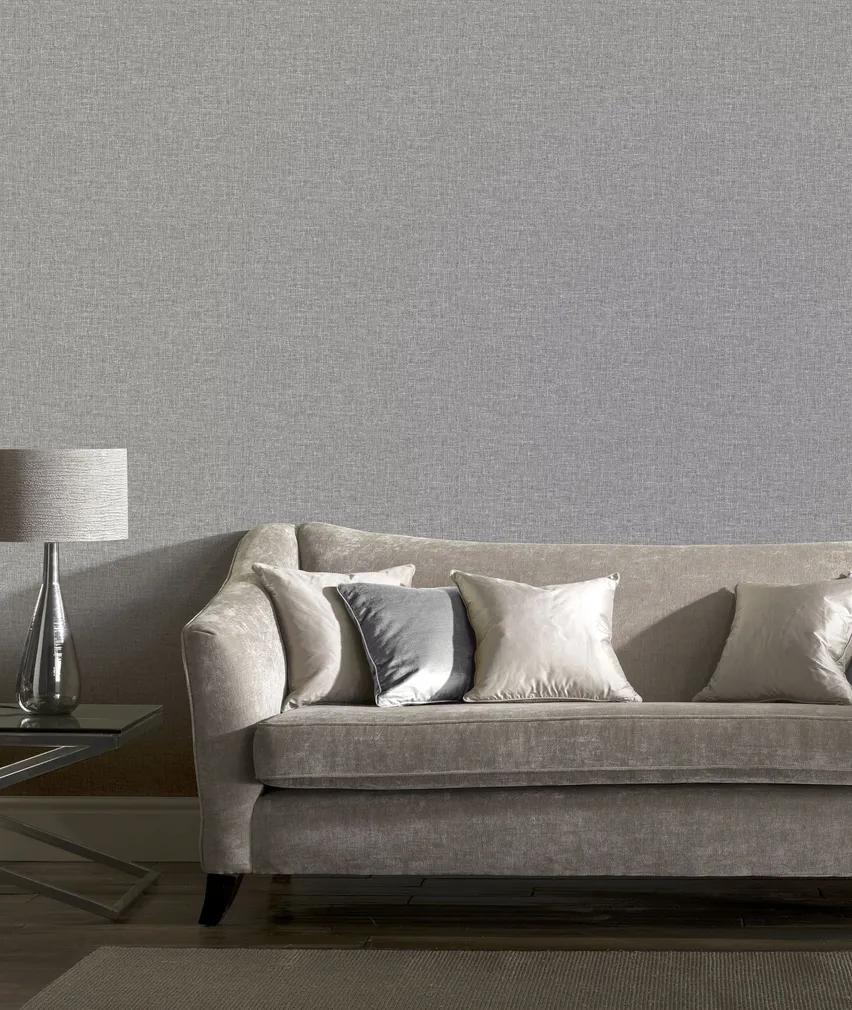 TAPEET ARTHOUSE LINEN TEXTURE MID GREY 0,5X10,5M