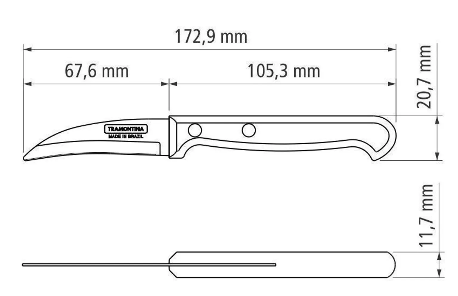 KOORIMISNUGA TRAMONTINA ULTARCORTE 7,6CM (3")
