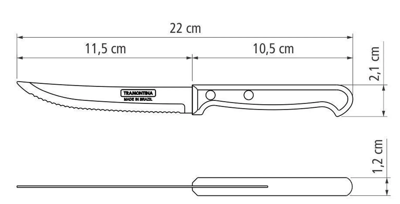 STEIGI-/PUUVILJANUGA TRAMONTINA ULTRACORTE 12,7CM (5")