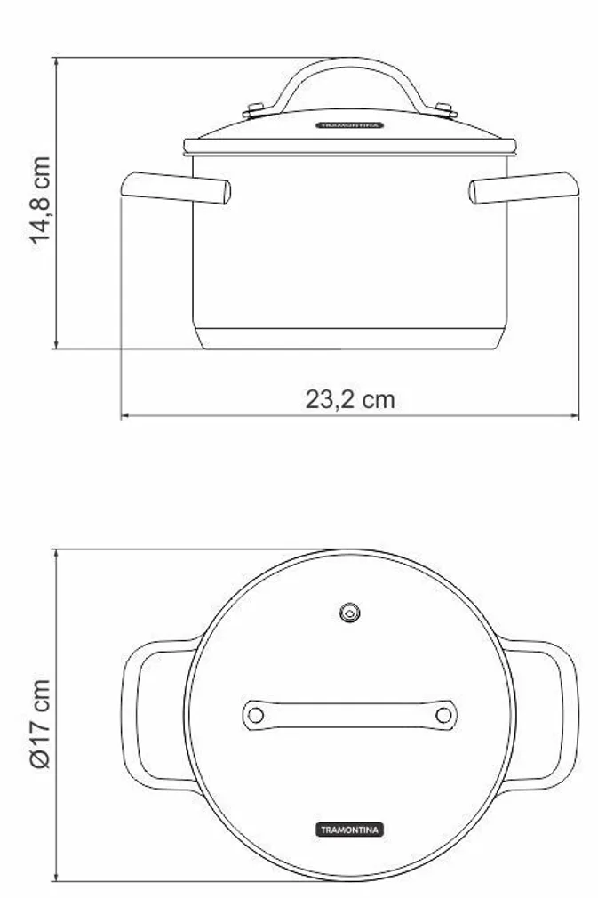 POTT TRAMONTINA 16CM SÜGAV UNA