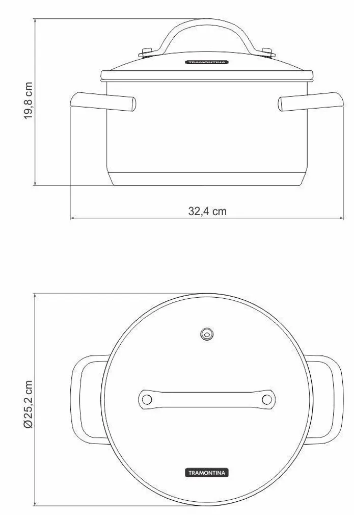 POTT TRAMONTINA 24CM SÜGAV UNA
