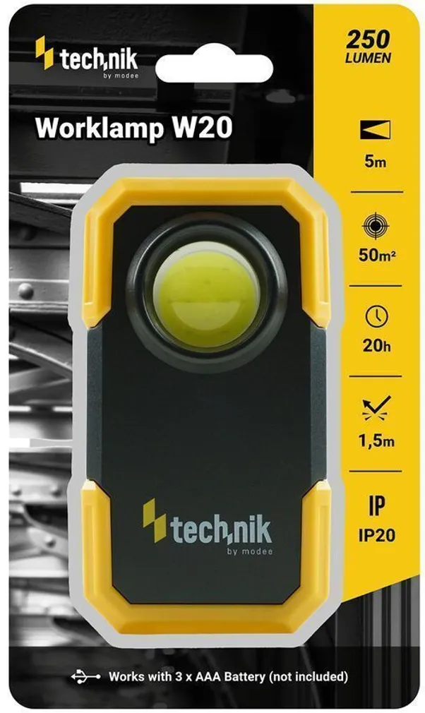 TÖÖLAMP TECHNIK W20 250LM IP20 3XAAA