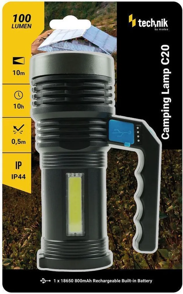MATKALAMP TECHNIK C20 100LM IP44 USB-LAETAV