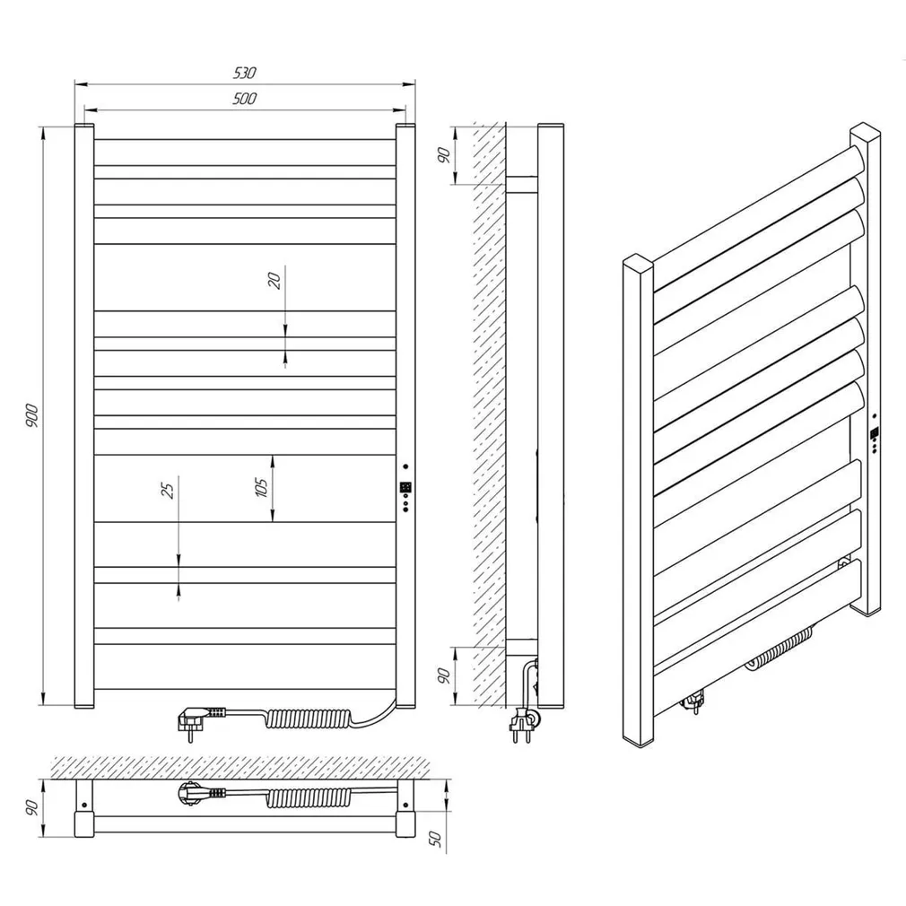 KÄTERÄTIKUIVATI LARIS "LAVINA P10" MUST/PAREM 500X900 R2 