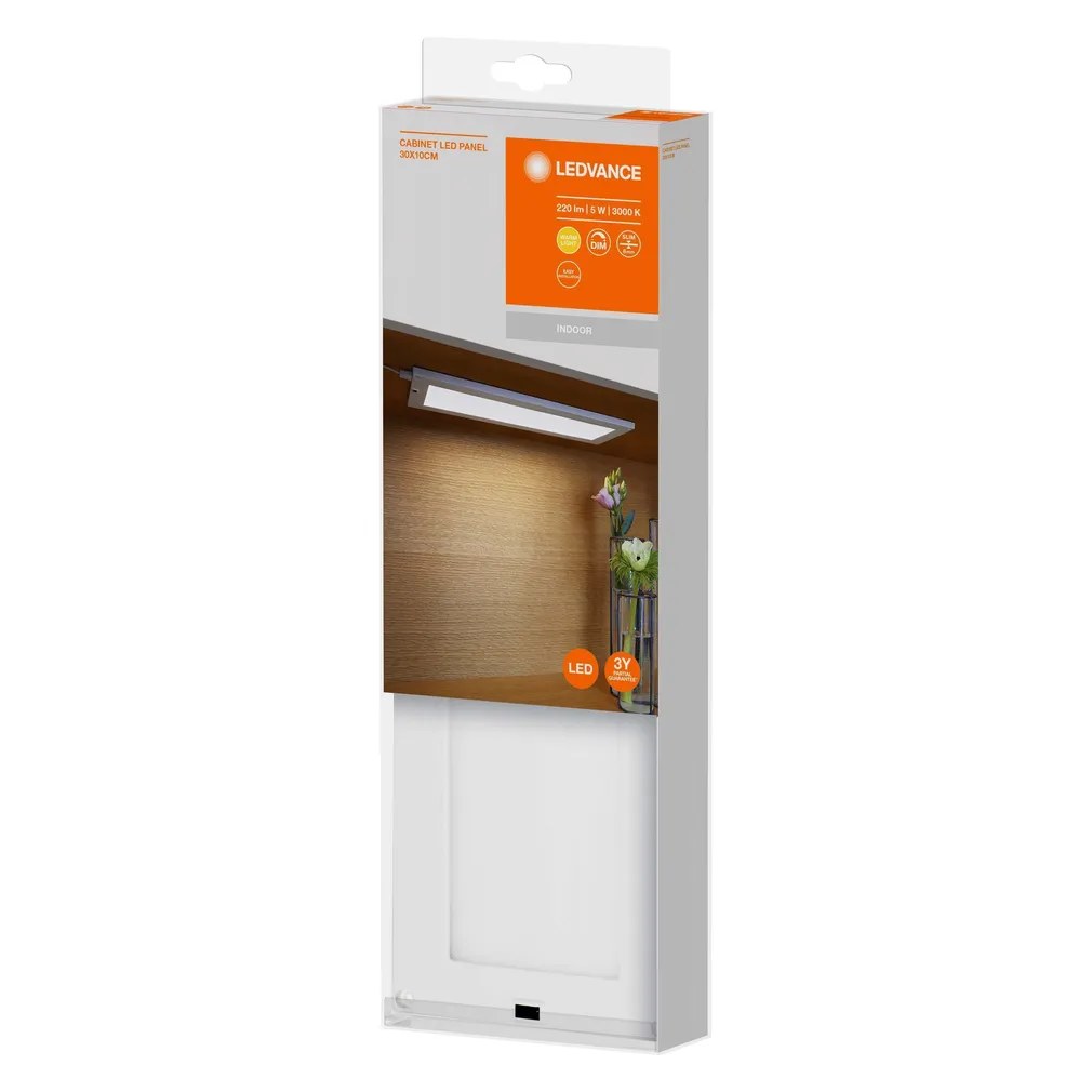 MÖÖBLIVALGUSTI LEDVANCE PANEL 5W LED 220LM 3000K 30X10CM