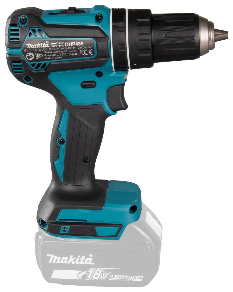 AKULÖÖKTRELL MAKITA DHP485Z 18V, ILMA AKUDE JA LAADIJATA