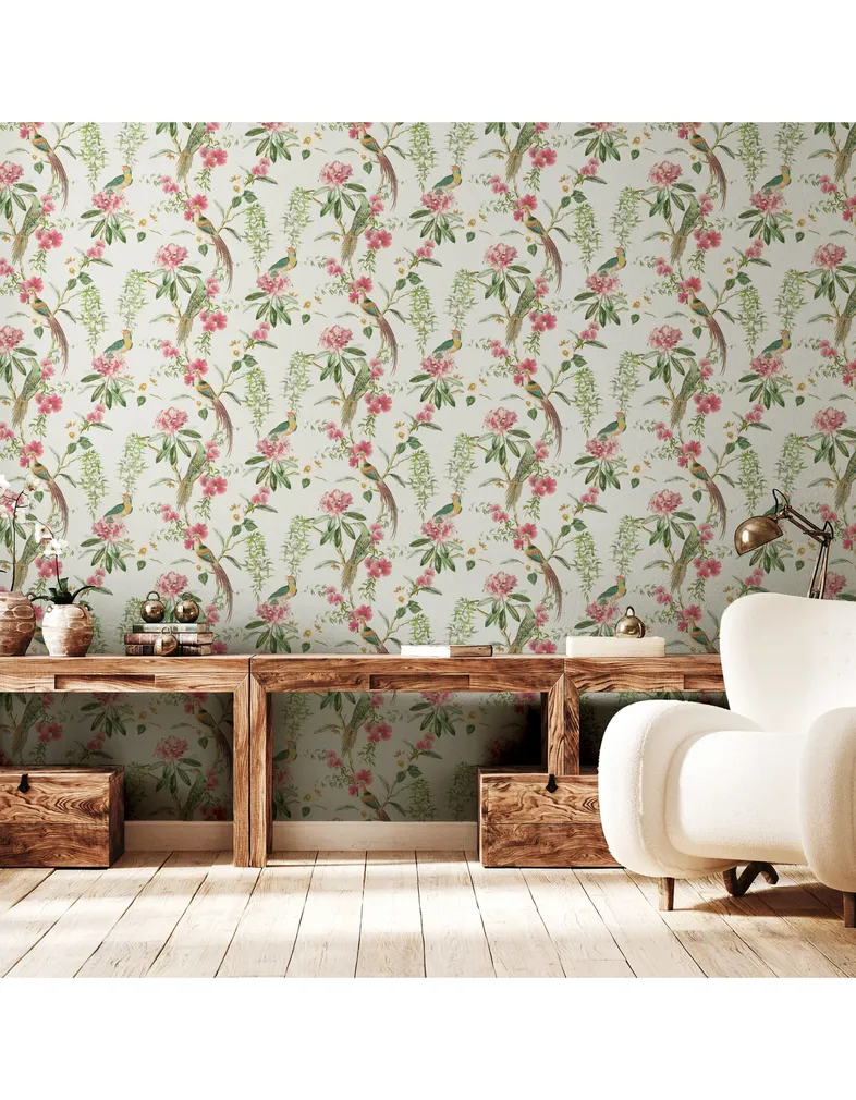 TAPEET ARTHOUSE EXOTIC GARDEN PINK GREEN 0,53X10,05M
