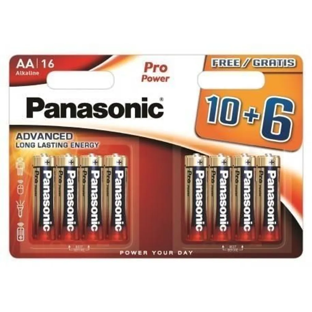 PATAREI PANASONIC PRO POWER AA LR6PPG/16B 10+6TK