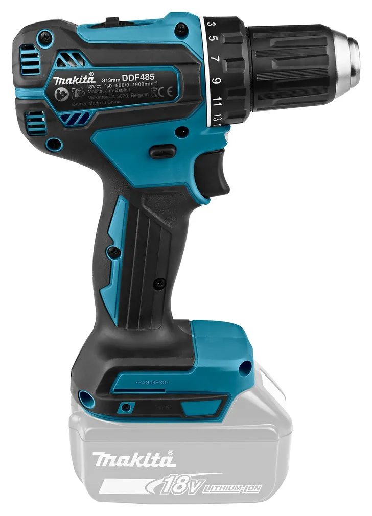 AKUTRELL MAKITA DDF485Z 18V, ILMA AKUDE JA LAADIJATA