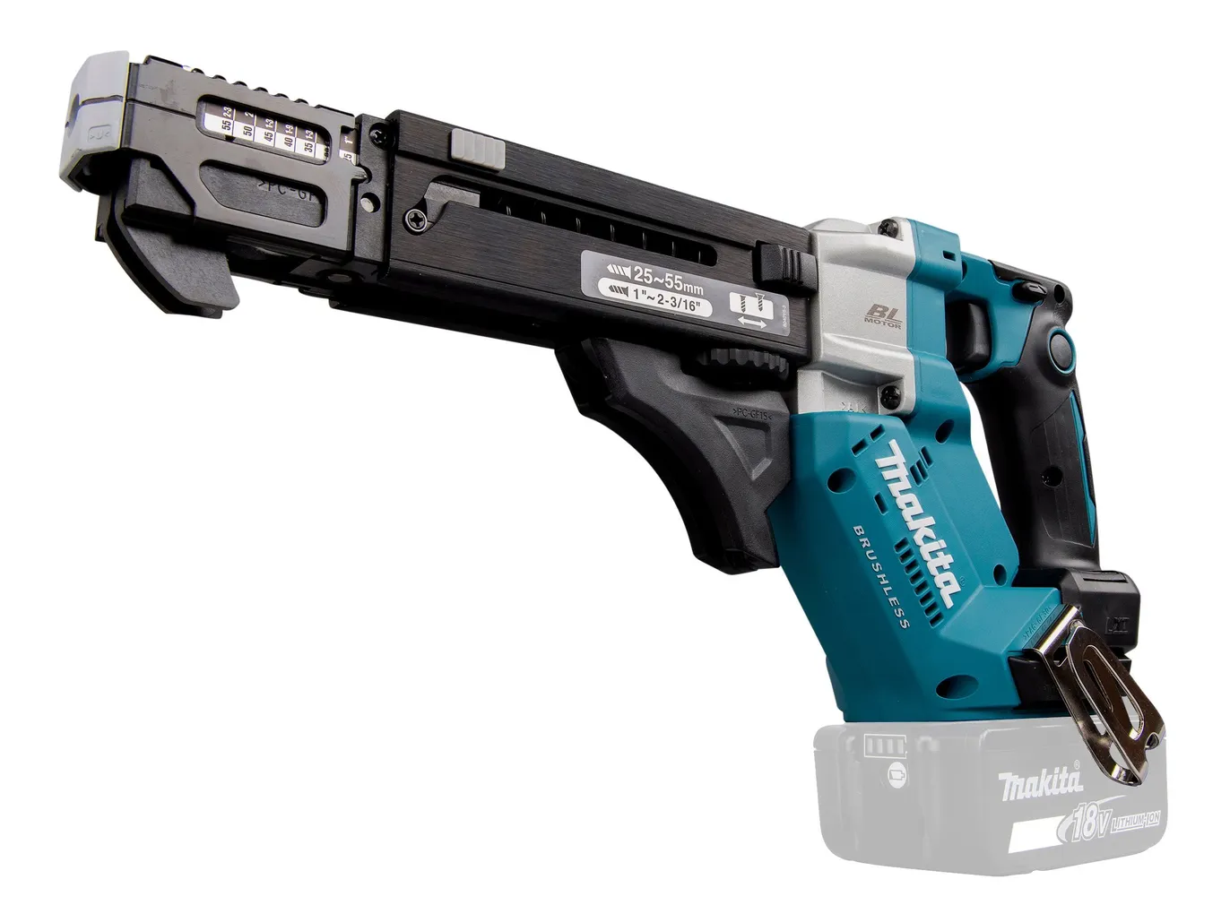 AKULINDIKRUVIKEERAJA MAKITA DFR551Z 18V, ILMA AKUDE JA LAADIJATA