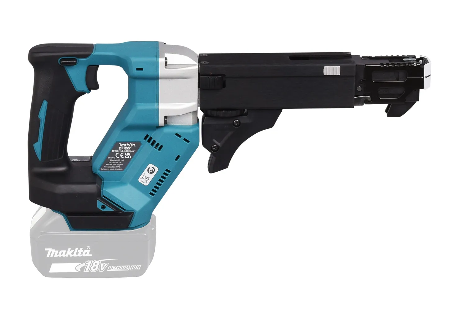 AKULINDIKRUVIKEERAJA MAKITA DFR551Z 18V, ILMA AKUDE JA LAADIJATA