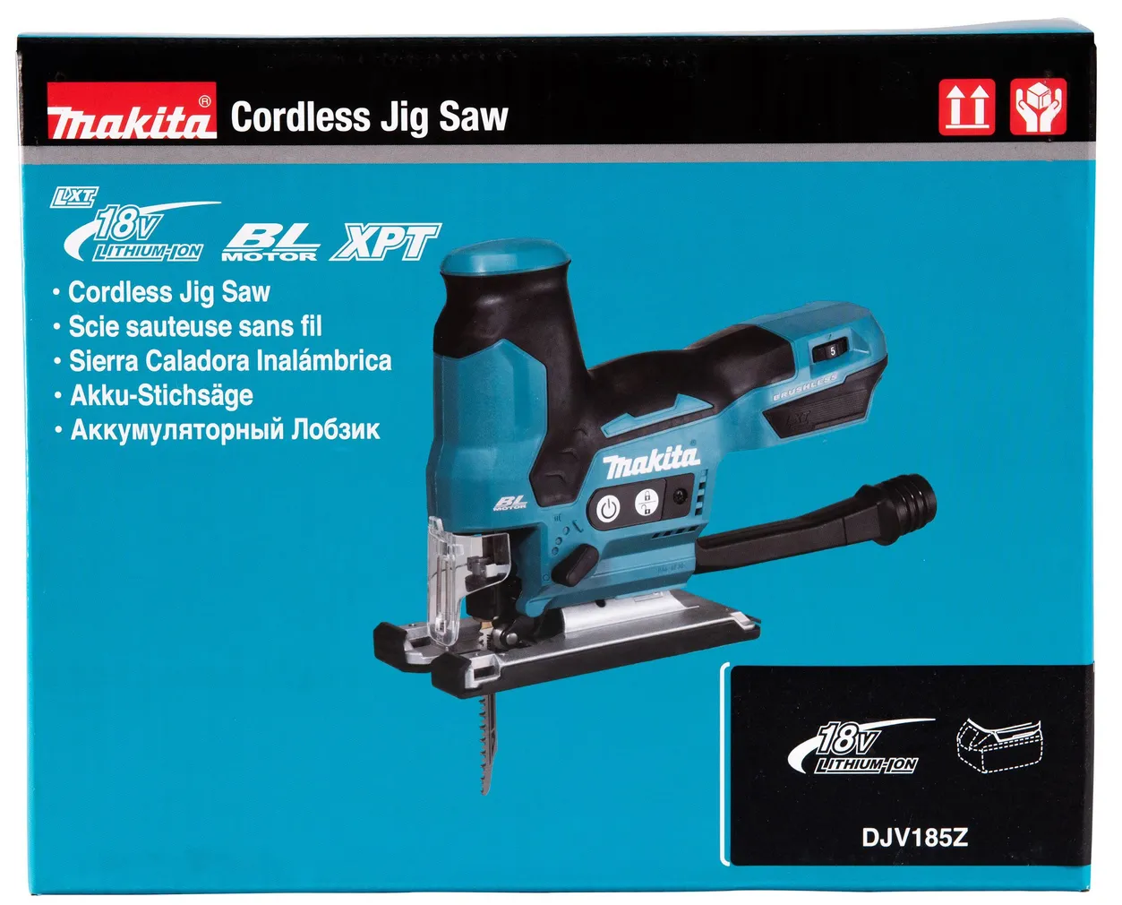 AKUTIKKSAAG MAKITA DJV185Z 18V LI-ION ILMA AKUDE JA LAADIJATA