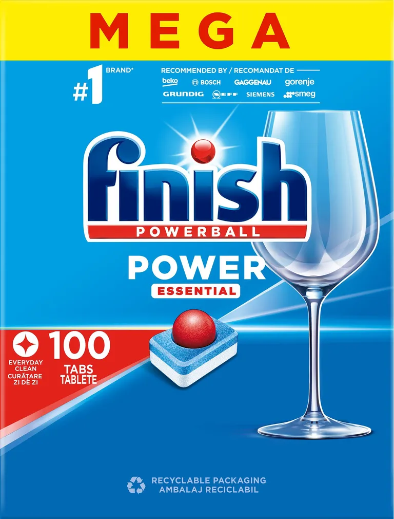 NÕUDEPESUMASINA KAPSLID FINISH POWER ESSENTIAL 100TK