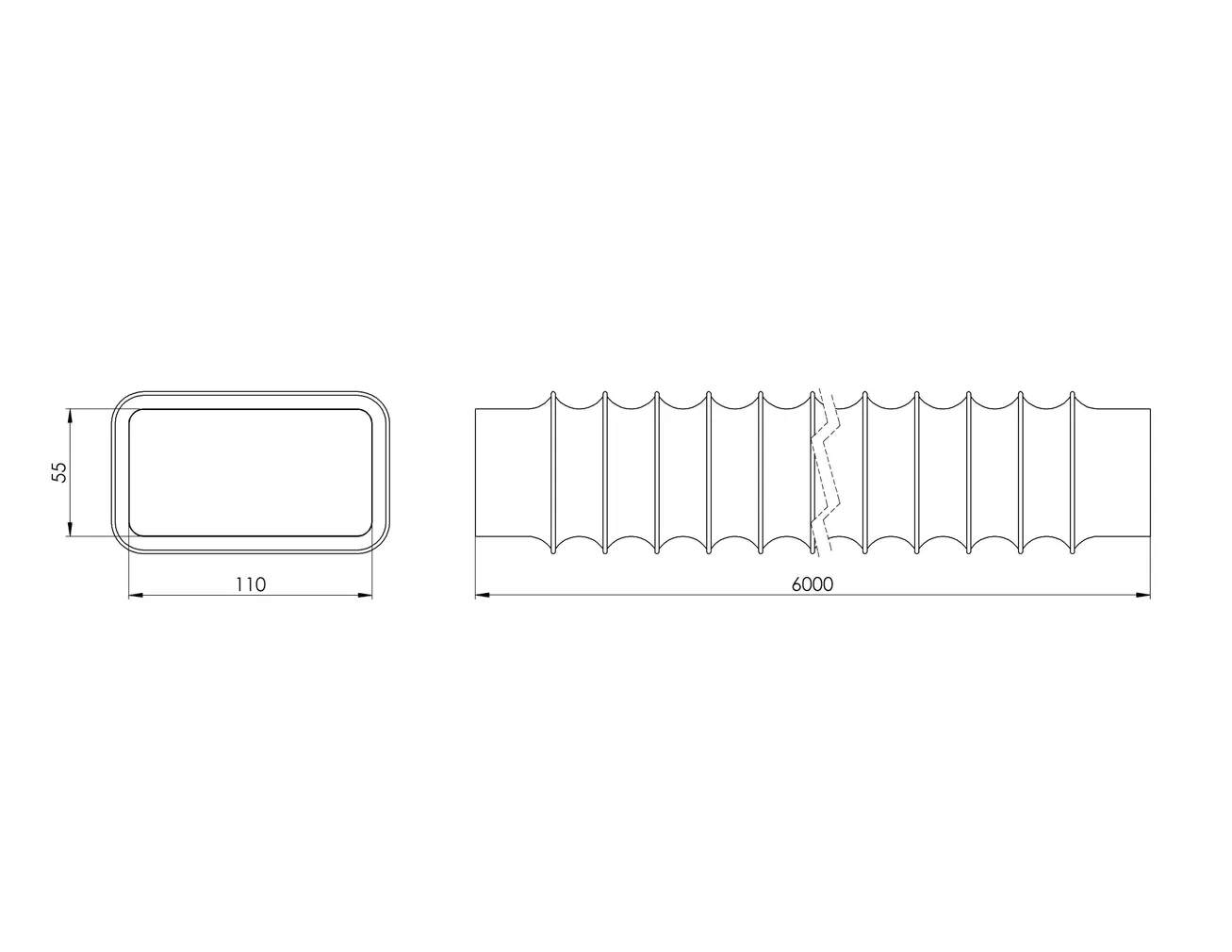 VENTILATSIOONITORU EUROPLAST PAINDUV 110X55MM