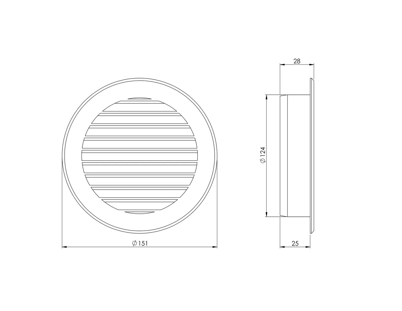 VENTILATSIOONIREST EUROPLAST PLAST 125MM MUST