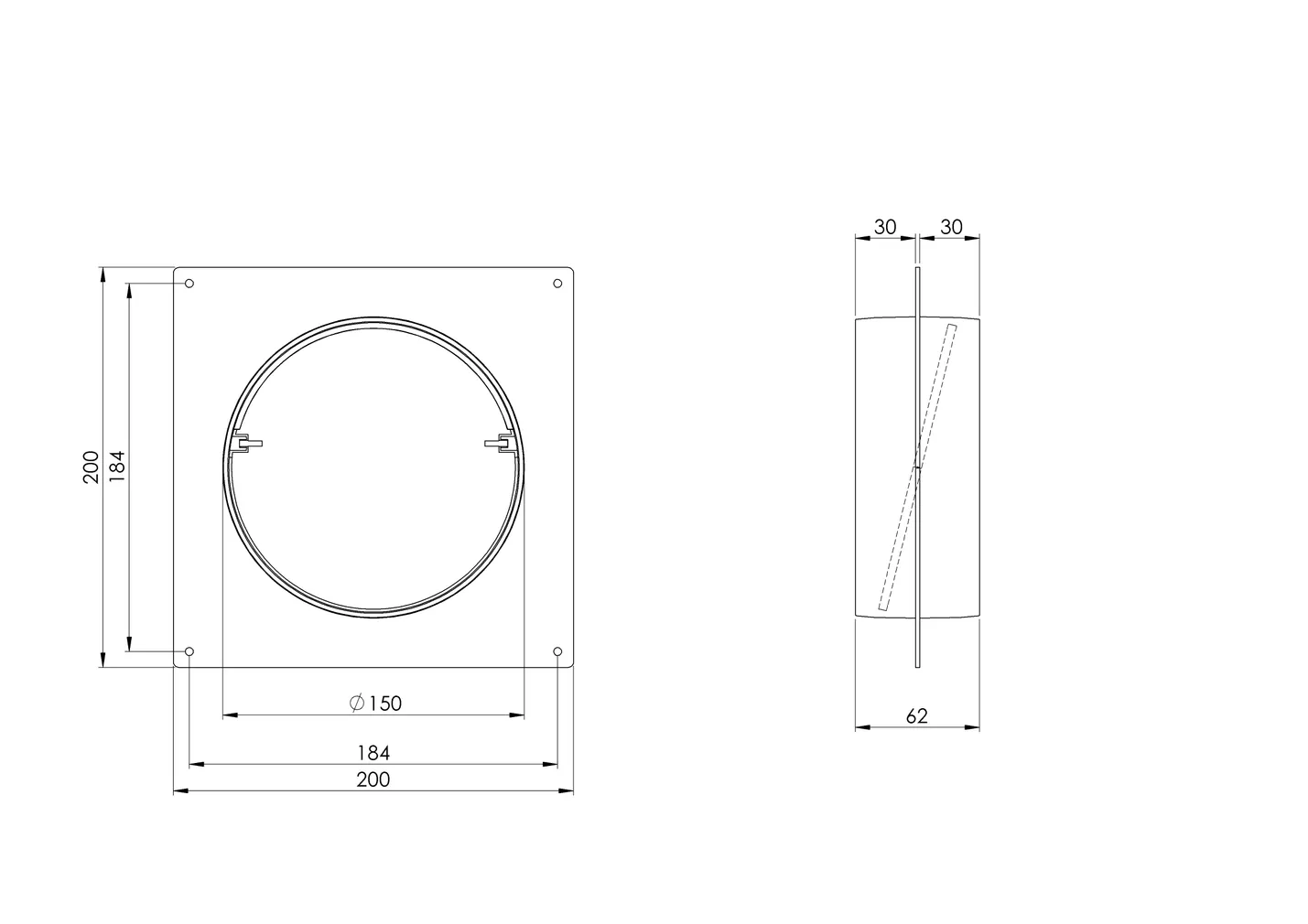 ÄÄRIK EUROPLAST ÜHENDUS PLAST 150MM KLAPIGA AFV150