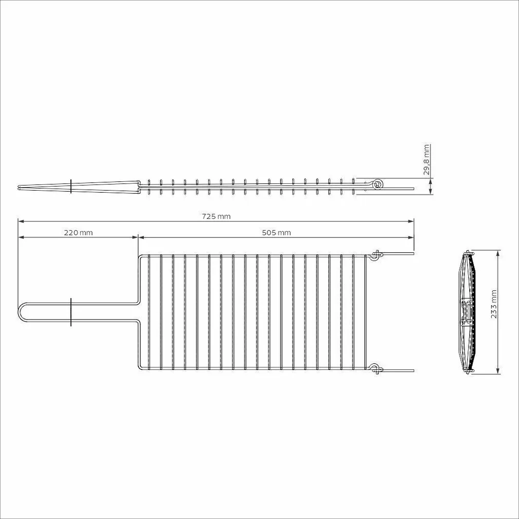 GRILLREST TRAMONTINA 42X23CM CHURRASCO