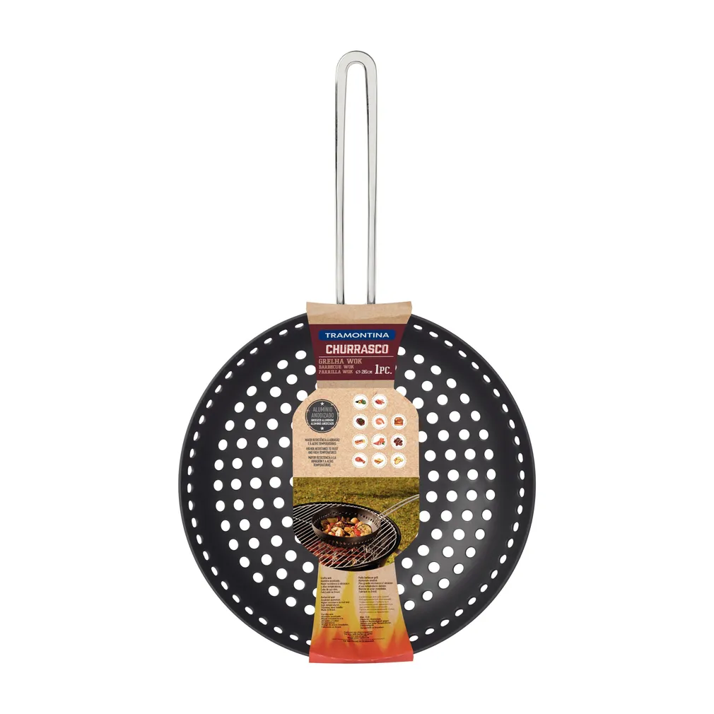 WOK-PANN TRAMONTINA CHURRASCO AUKUDEGA KÄEPIDEMEGA 26CM