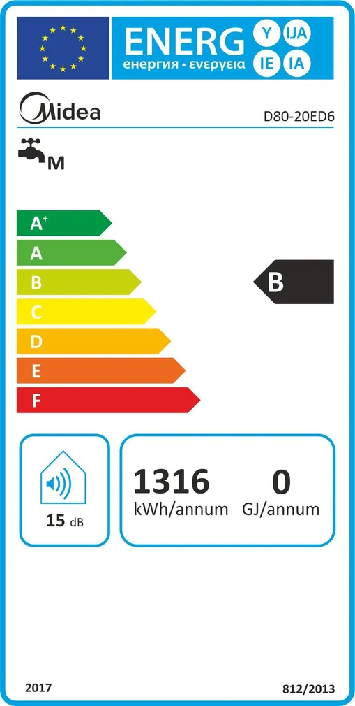BOILER MIDEA SALUTE FLEX 100 VERT/HOR 93L 2000W Wi-Fi