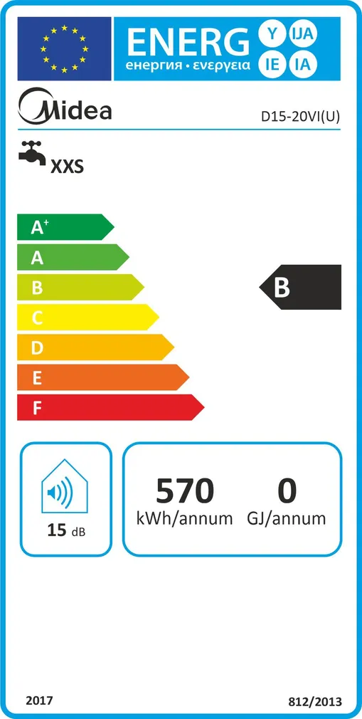 BOILER MIDEA SALUTE VI 15 VALAMU ALLA 15L 2000W