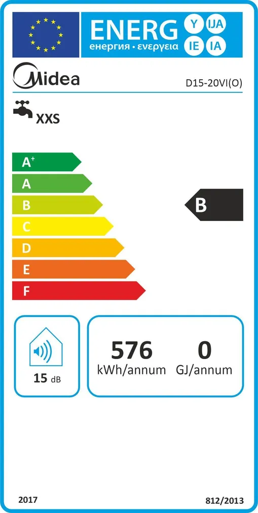 BOILER MIDEA SALUTE VI 15 VALAMU PEALE 15L 2000W