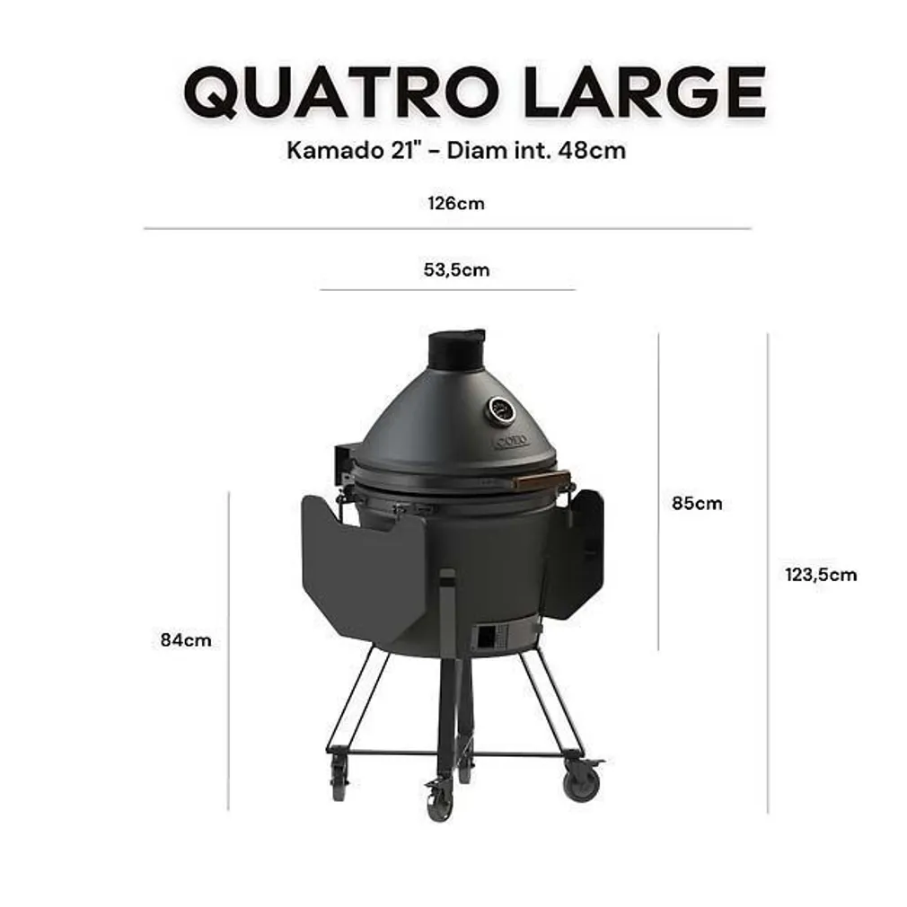 SÖEGRILLI KERAAMILINE KOMPLEKT KAMADO COEO LE QUATRO L