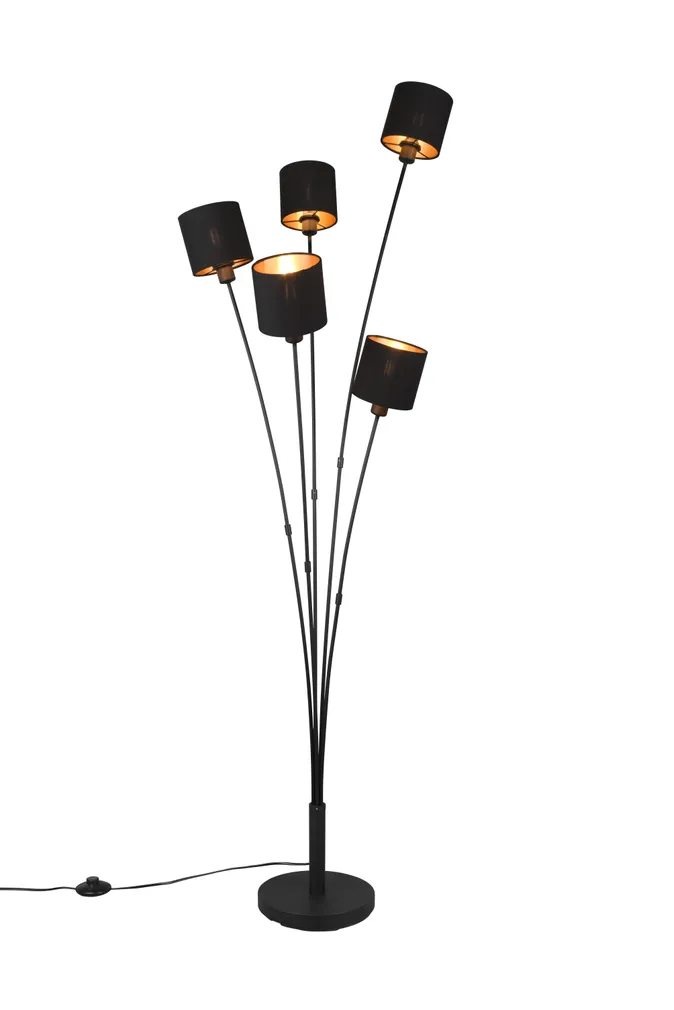 PÕRANDALAMP TRIO TOMMY 5X 40W E14 MATT MUST/KULD