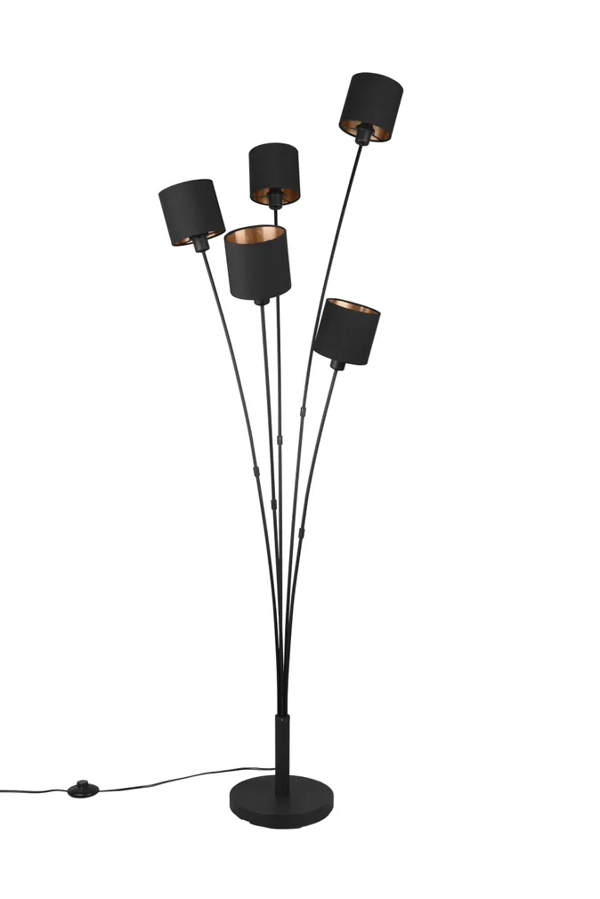 PÕRANDALAMP TRIO TOMMY 5X 40W E14 MATT MUST/KULD