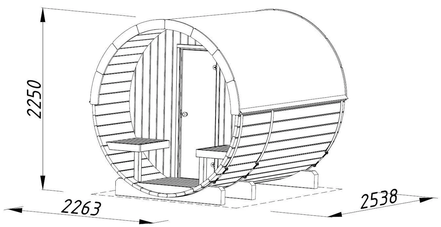SAUN PALMAKO ANITA 1,3+0,7M²