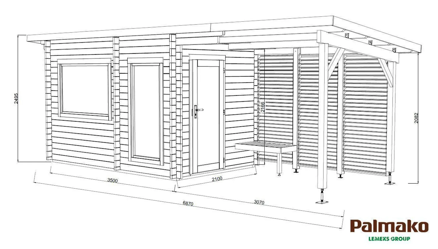 SAUN PALMAKO SANNA 6,8+5,9M²