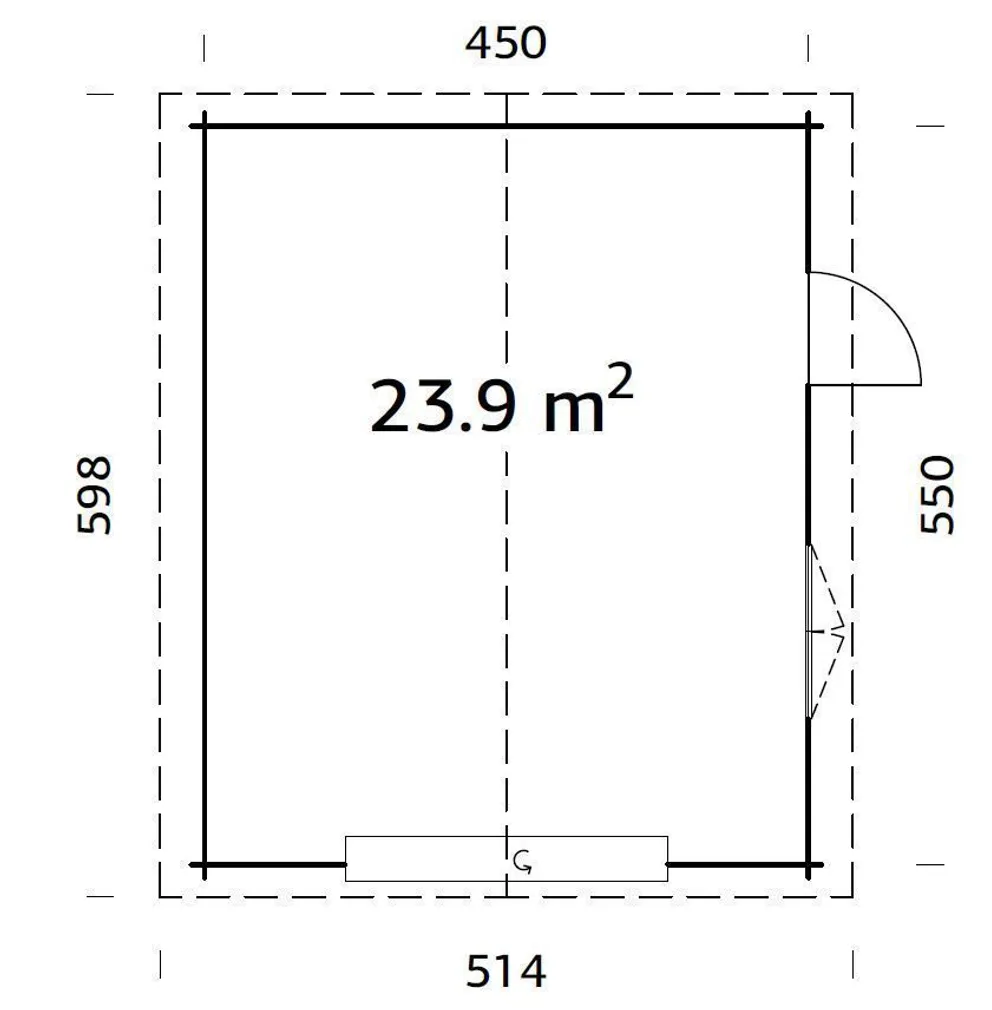 GARAAŽ PALMAKO ROGER 23,9M² SEKTSIOONUKSEGA