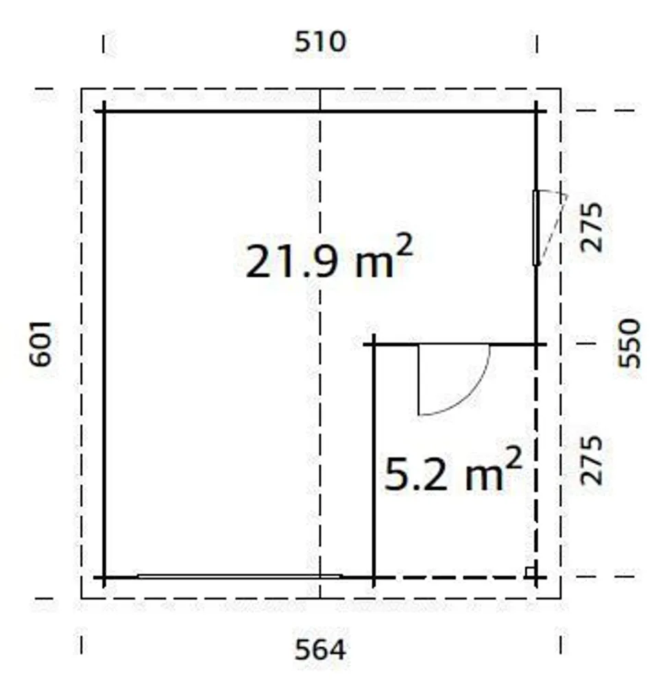 GARAAŽ PALMAKO IRENE/ROGER 21,9+5,2M² KIT