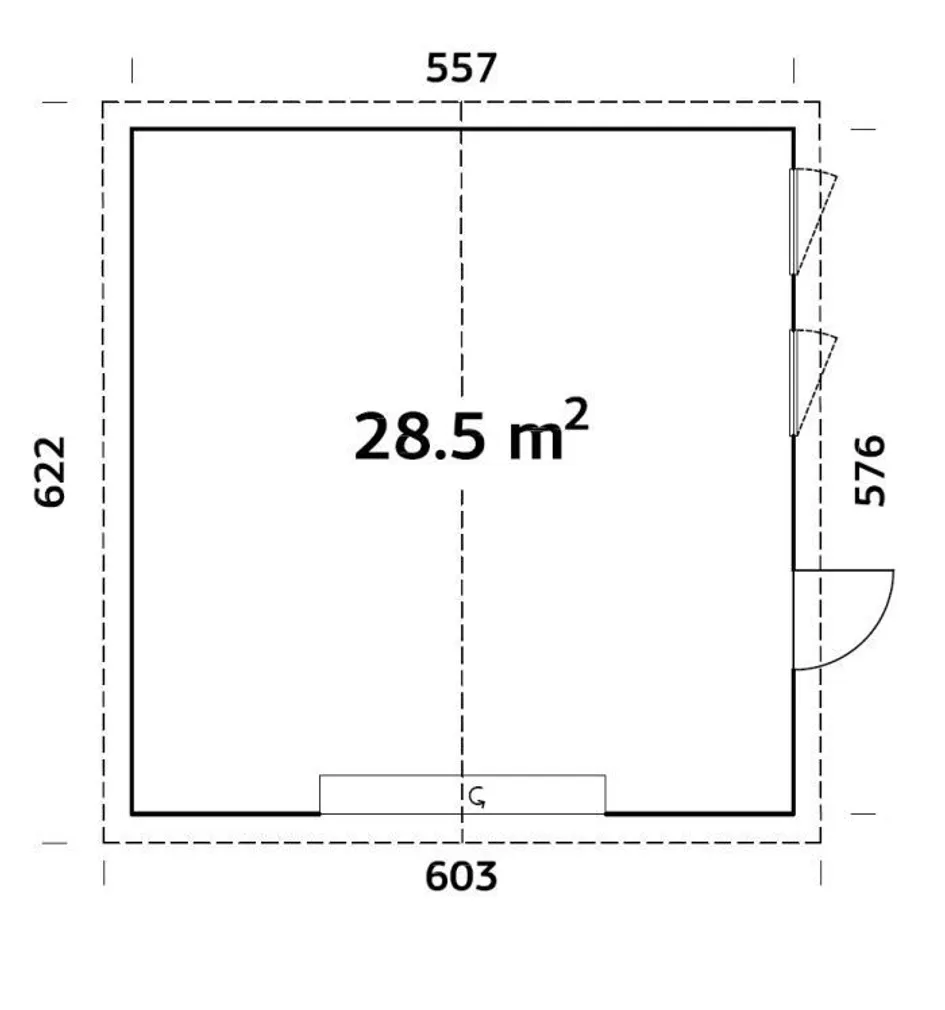GARAAŽ PALMAKO ANDRE 28,5M² SEKTSIOONUKSEGA