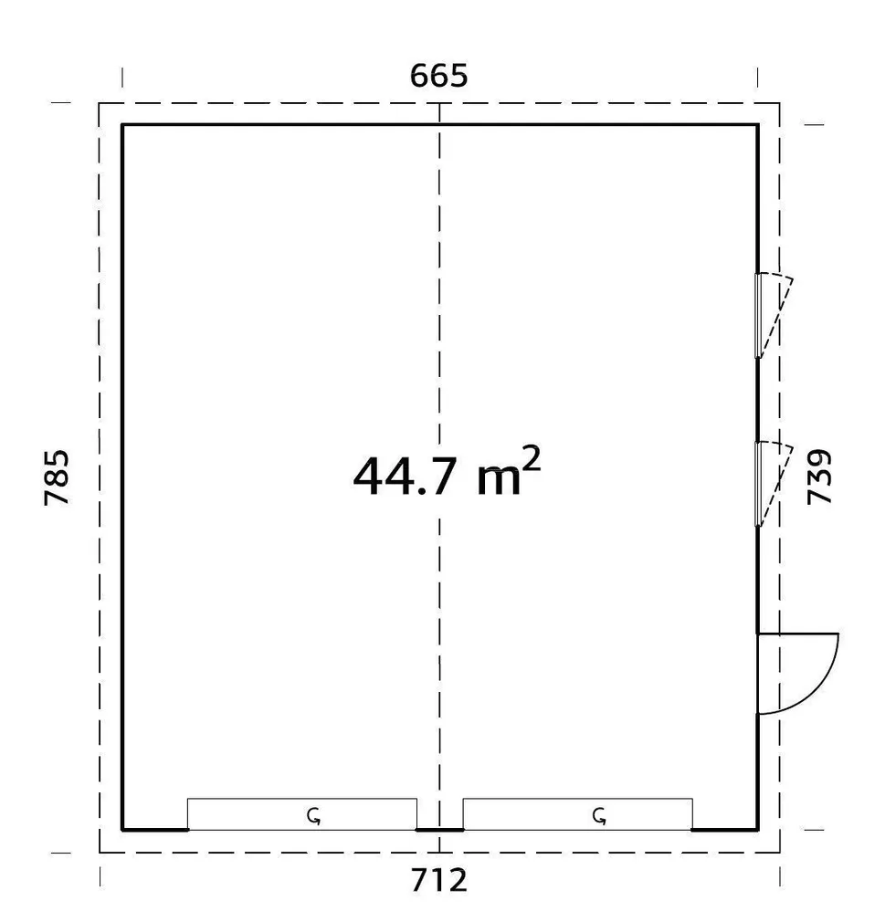 GARAAŽ PALMAKO ANDRE 44,7M² SEKTSIOONUKSEGA