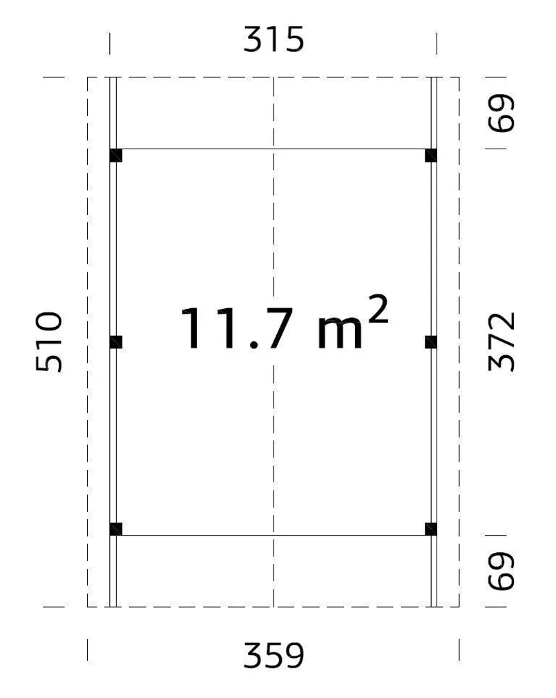 AUTOVARJUALUNE PALMAKO ROBERT 11,7M²