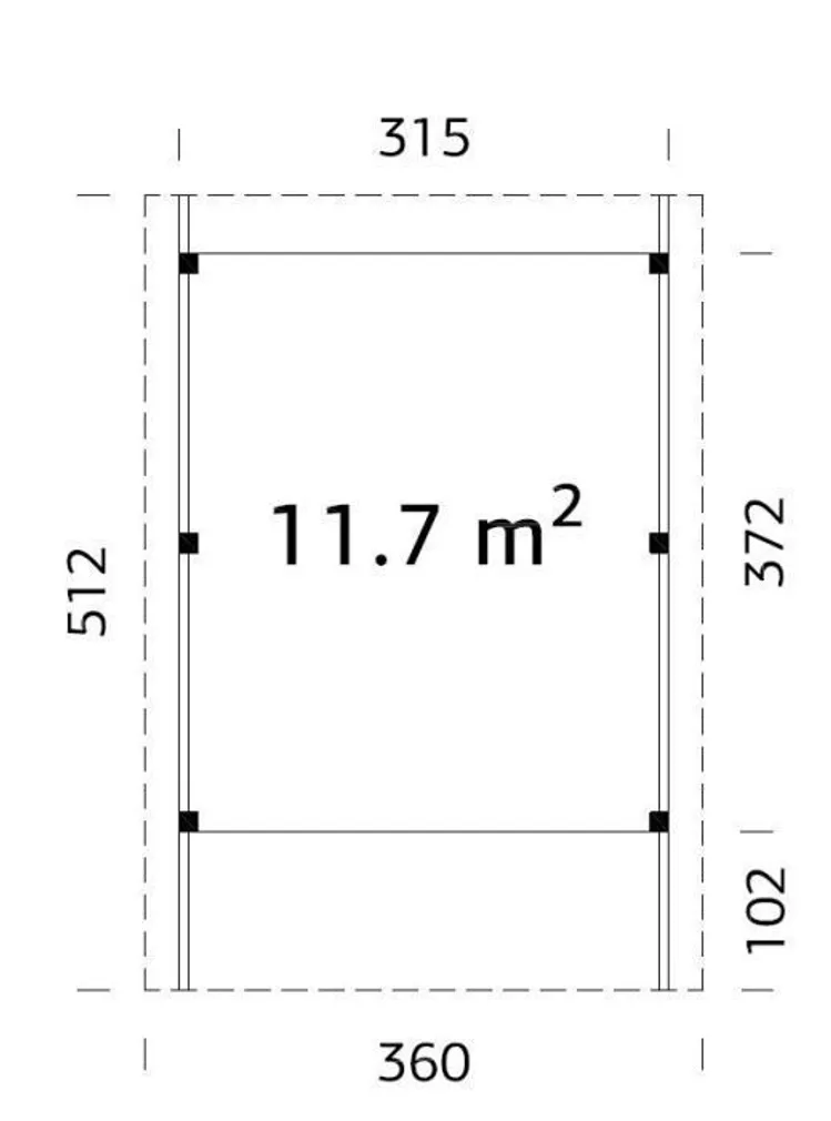 AUTOVARJUALUNE PALMAKO KARL 11,7M²