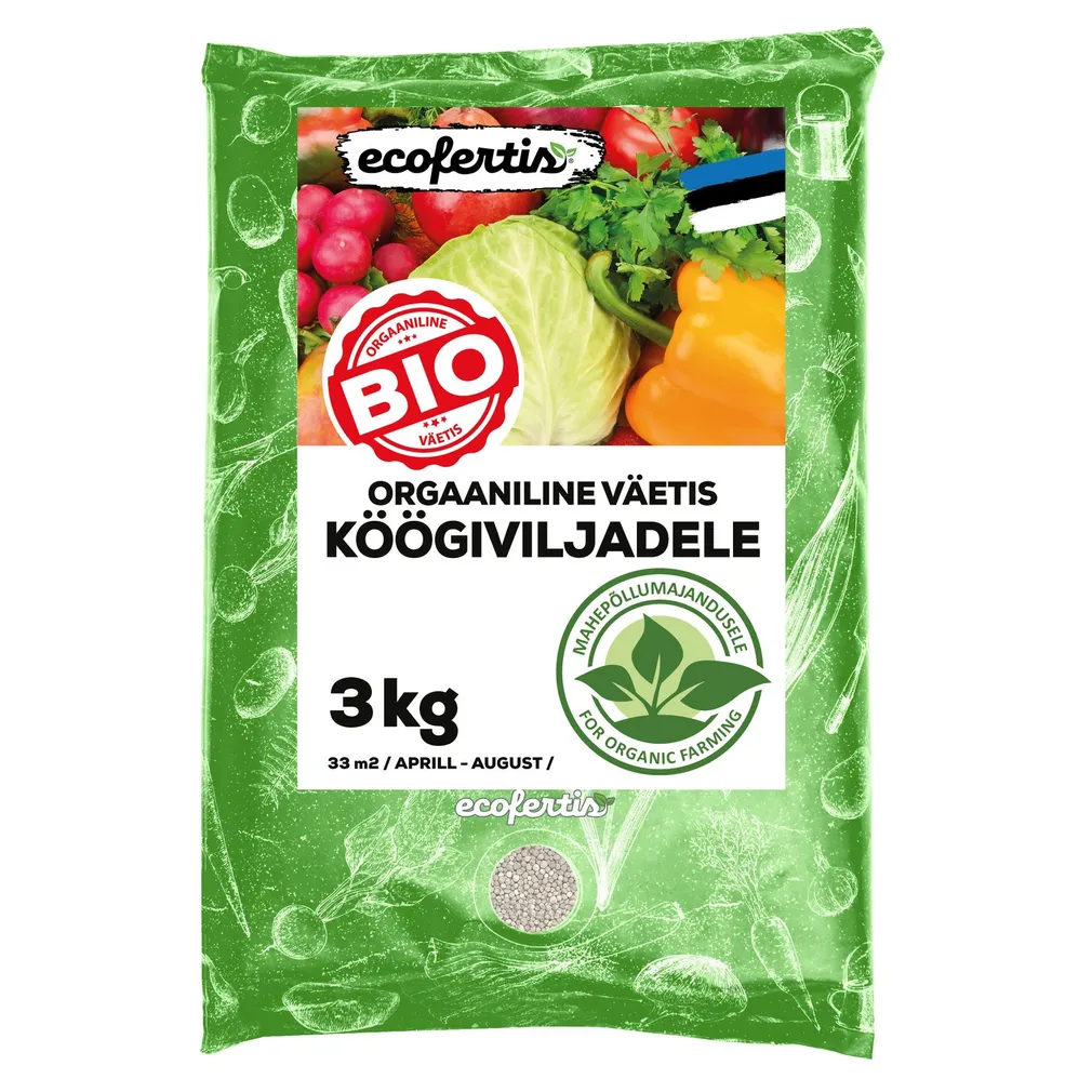 VÄETIS KÖÖGIVILJADELE ECOFERTIS ORGAANILINE 3KG