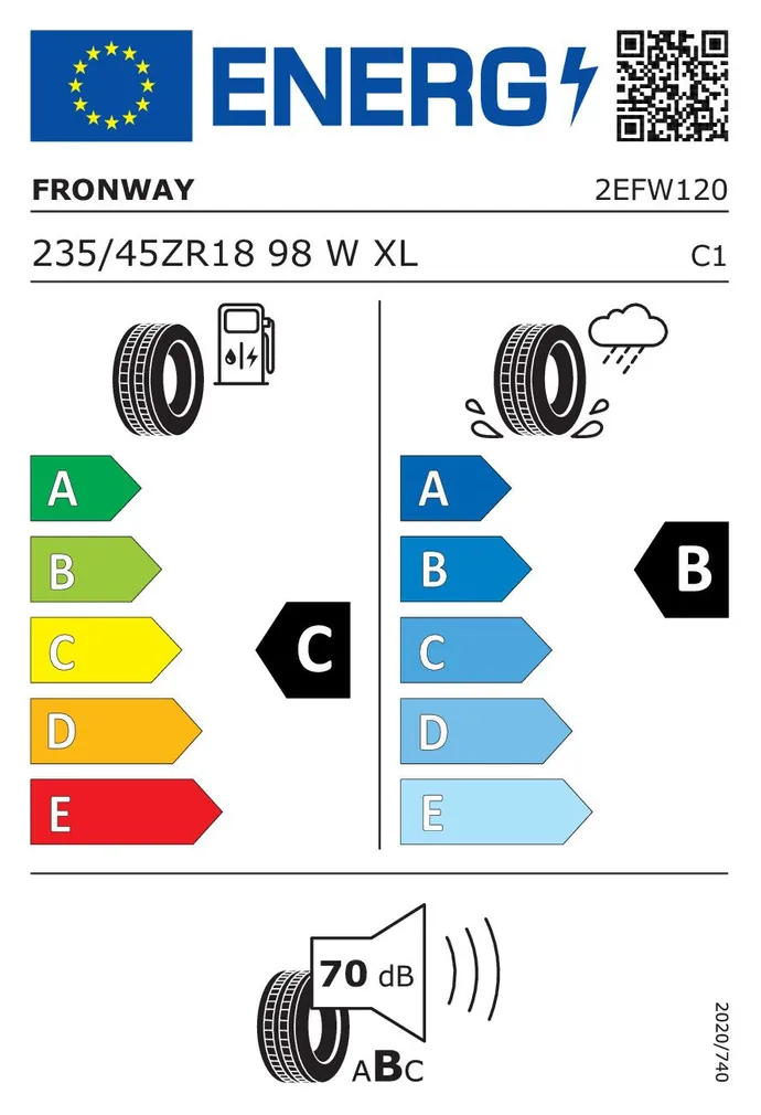 SUVEREHV 235/45/R18 FRONWAY EURUS 08 C/B/70 98W