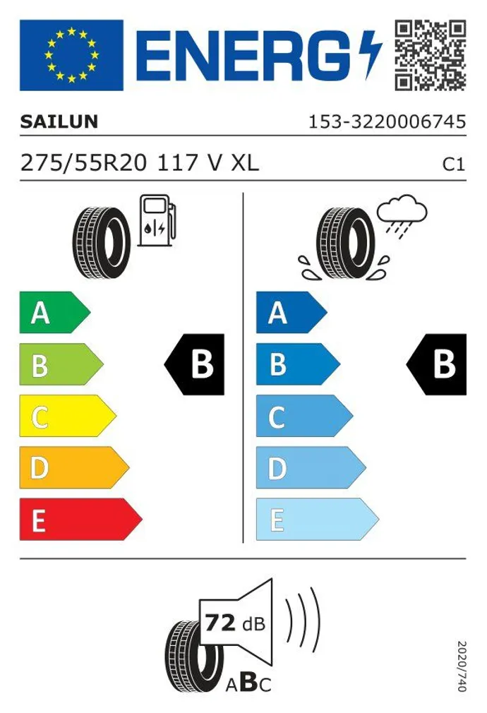 SUVEREHV 275/55/R20 SAILUN ATREZZO ZSR SUV B/B/72 117XLV