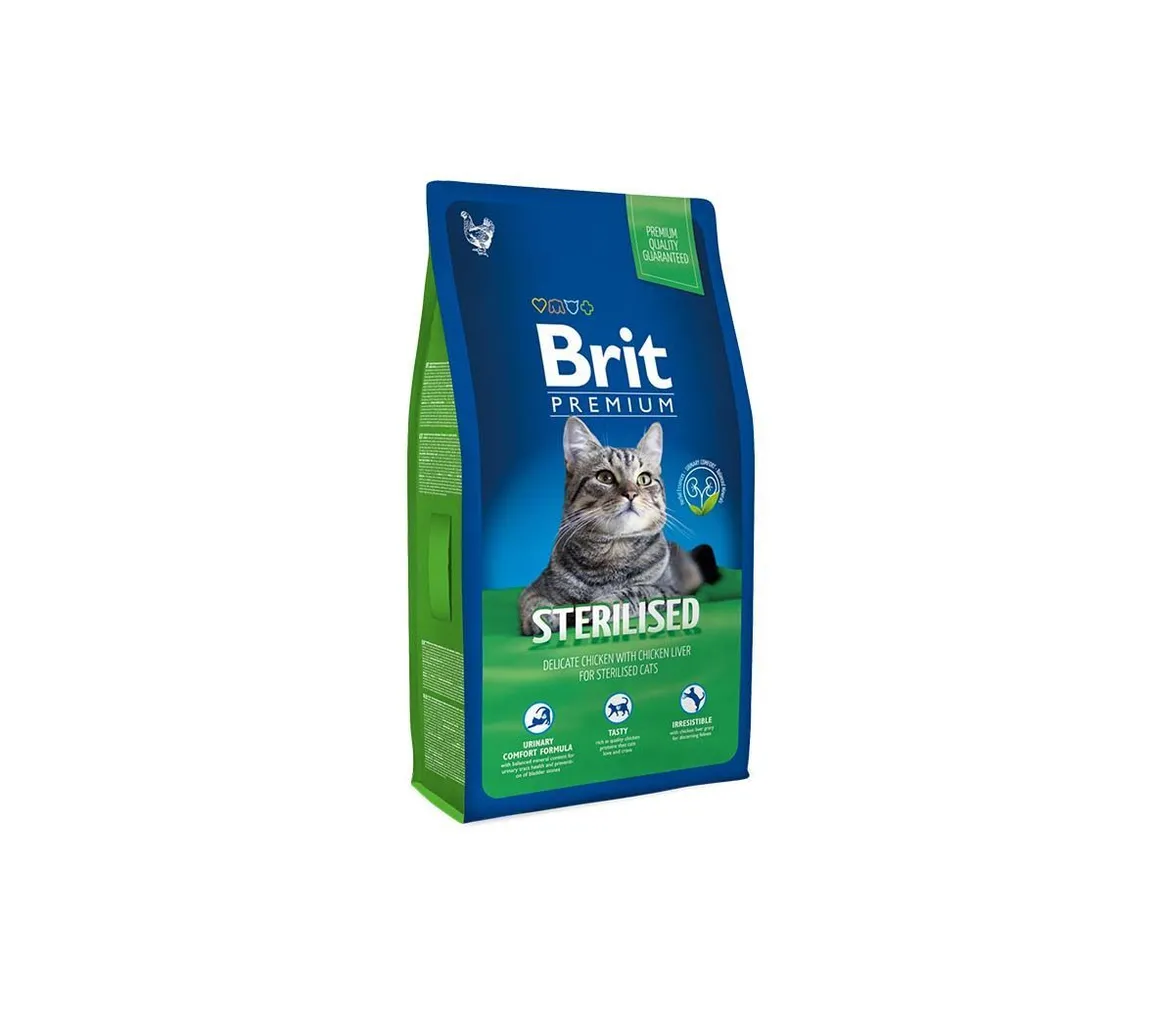 KUIVTOIT BRIT PREMIUM BY NATURE STERILISEERITUD KASSIDELE 0,3KG