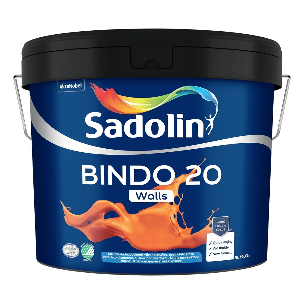 SEINAVÄRV SADOLIN OS BINDO 20 BW VALGE 9L