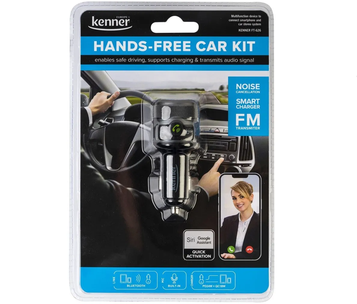 FM-TRANSMITTER KENNER BT HANDS-FREE USB-C