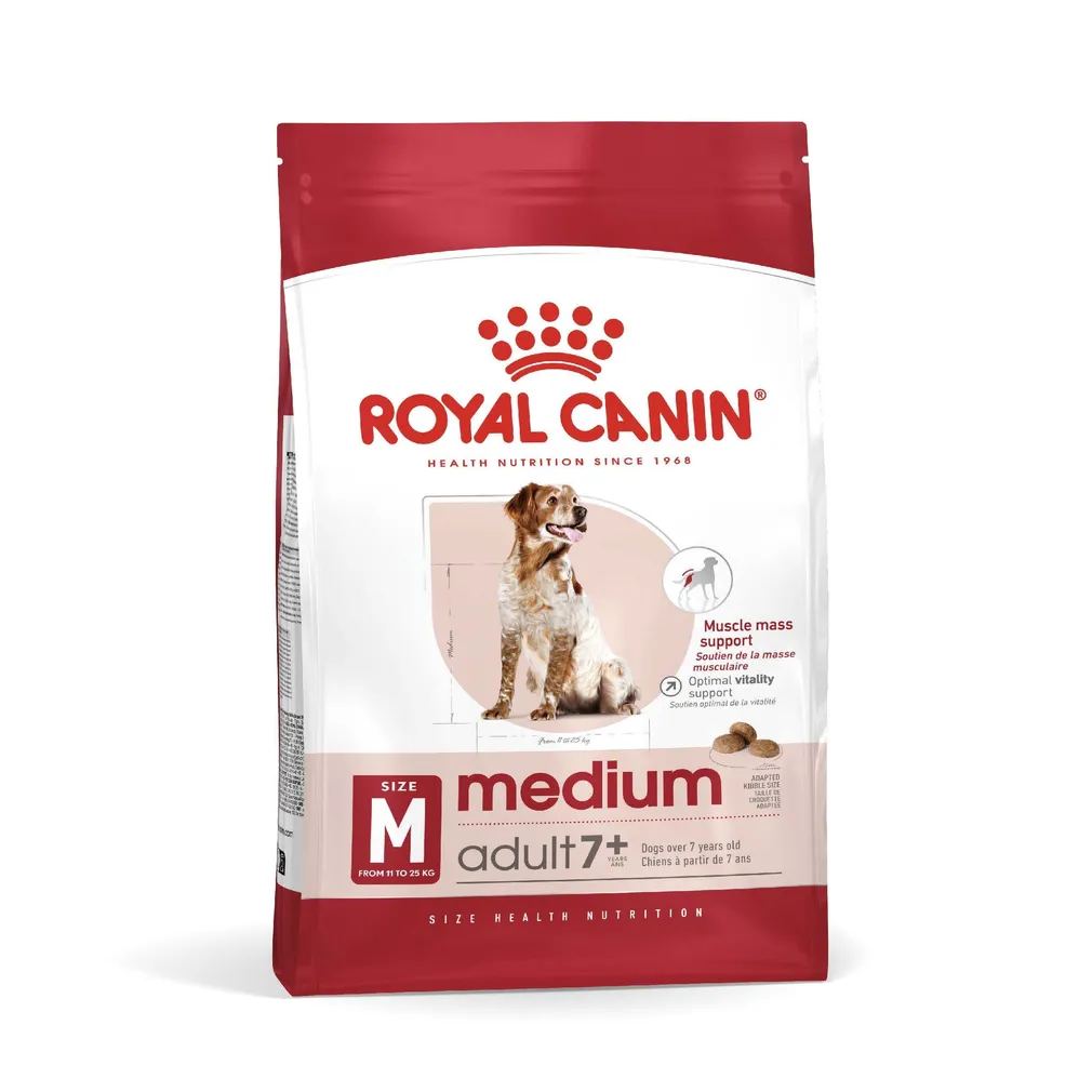 KUIVTOIT ROYAL CANIN KOERALE MEDIUM ADULT 7+ 15KG