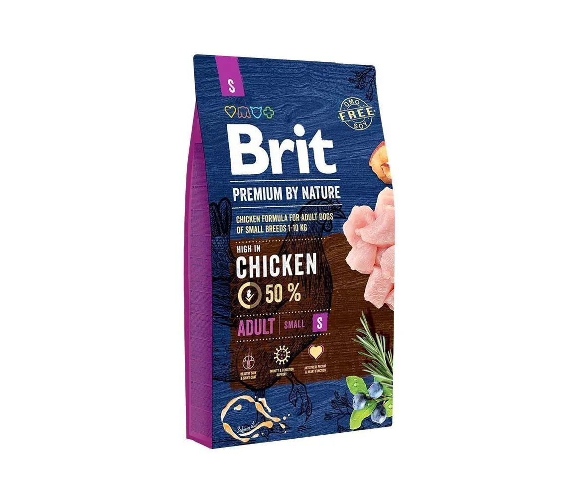 TÄISSÖÖT BRIT PREMIUM BY NATURE ADULT S 1KG