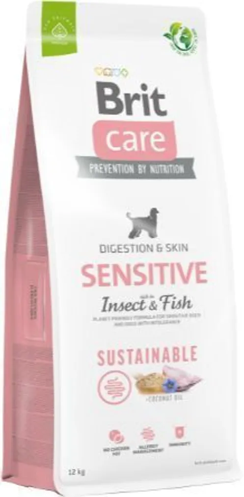 KUIVTOIT BRIT CARE KOERTELE SENSITIVE PUTUKAS/KALA 12KG